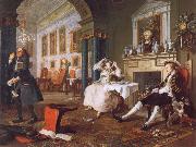 William Hogarth Marriage a la Mode ii The Tete a Tete painting